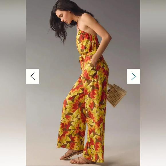 Farm Rio x Anthropologie Fruit Print Sleeveless Jumpsuit - Extra Small XS - NWT - Picture 2 of 11